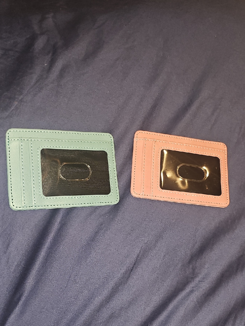 HALARA Mint Green and Pink Card Holders with Clear ID Window